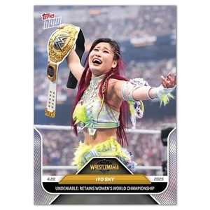 IYO SKY Women’s Champ Wrestle Mania 2025 WWE Topps NOW Card 42 - Picture 1 of 2