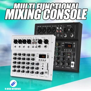 Mixer Audio DJ Karaoke Mixing Console con Interfaccia USB Scheda Audio BT 48V PC - Foto 1 di 27