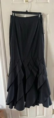 Maxi Falda Xscape Talla 4 Negra Poliéster Tafetán  Foto 1 de 4