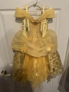 Disney Store Deluxe Belle Costume Child Size XS 4 Original Buttons On Back - Picture 1 of 24