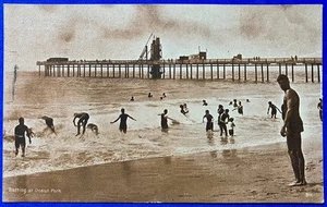 BADEN IM OCEAN PARK, KALIFORNIEN ~ SEPIA Postkarte ~ 1907-1914   - Bild 1 von 2