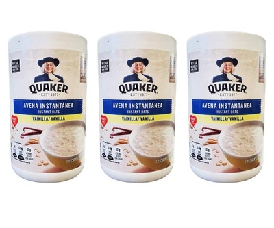 Quaker Instant Haferflocken Vanille und Zimt 3er Pack fertig in 1 Minute - Bild 1 von 3