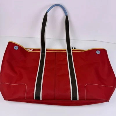 Coach Red Nylon Tote Bag Large Shoulder Bag - Image 1 of 4