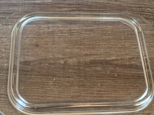 PYREX 603-C RECTANGLE CLEAR GLASS LID ONLY FOR SQUARE CASSEROLE FREE USA SHIP - Picture 1 of 3