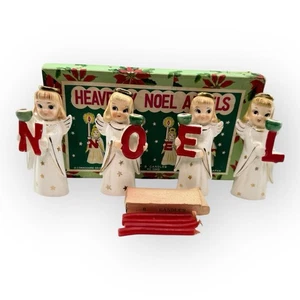 De colección 1950 Commodore Heavenly NOEL Angels No. 3002 Japón con caja y velas REPARACIÓN - Imagen 1 de 17