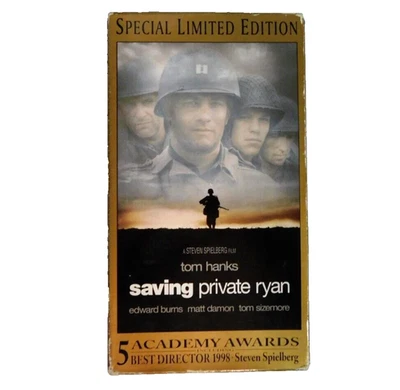 Saving Private Ryan VHS Лента Специальный Ограниченный Выпуск Том Хэнкс Протестированные Игры GR8T - Изображение 1 из 4
