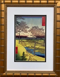 Utagawa Hiroshige "Yuhigaoka at Meguro in Edo" New Custom Framed Japanese Art - Picture 1 of 3