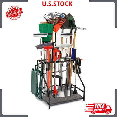 Rack de ferramentas de jardim para garagem, comporta 58 ferramentas longas, suporte para ferramentas de quintal - Imagem 1 de 3