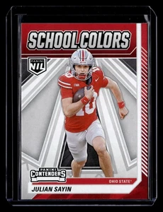 JULIAN SAYIN 2025 Panini Ohio State Buckeyes NIL SCHOOL COLORS #2 B - Picture 1 of 2