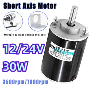 DC12V/24V 30W 3500/7000RPM kurze Achse High Speed Mini DIY Generator Motor CW/CCW - Bild 1 von 14