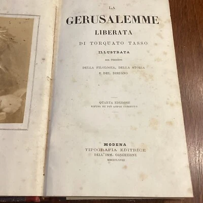 Torquato Tasso, La Gerusalemme liberata, Modena 1868 - Immagine 1 di 4
