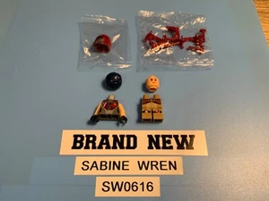 LEGO STAR WARS SABINE WREN 75106 "BRAND NEW" SW0616 WITH RED HELMET AND BLASTERS - Picture 1 of 20