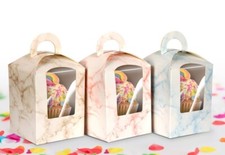 10/20/30pcs scatole torta Cupcake singolo con finestra di visualizzazione Confezione regalo cup cakes