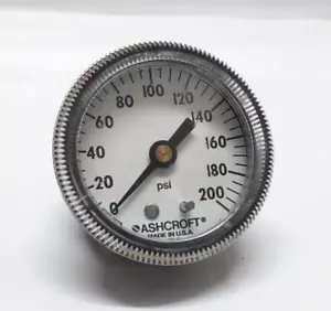 ASHCROFT 0-200 PSI PRESSURE GAUGE 0 - 200 PSI - Picture 1 of 8