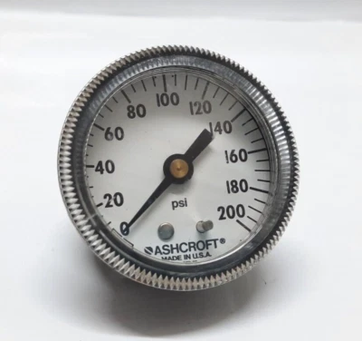 ASHCROFT 0-200 PSI PRESSURE GAUGE 0 - 200 PSI - Image 1 of 4