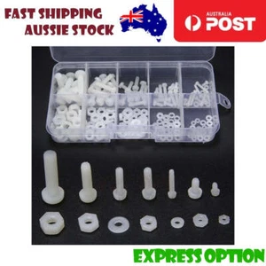 150pcs Kit White Plastic Hex Screw Bolt Nut Standoff Spacer Fastener M2 M2.5 M3 - Picture 1 of 2