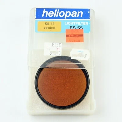Filtro de conversión de color Heliopan Coated ES 55 mm KR 15 (85B) nuevo stock antiguo Foto 1 de 2