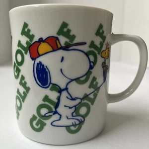 Vintage Peanuts Snoopy und Woodstock spielen GOLF Kaffee/Tee Becher Tasse - Bild 1 von 10