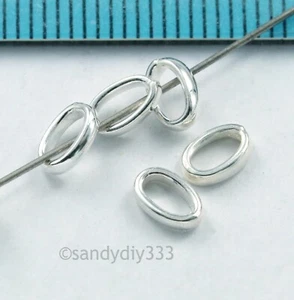 10x HELLER STERLINGSILBER GESCHLOSSENER SPRINGRING OVAL 5,8 mm #494 - Bild 1 von 2