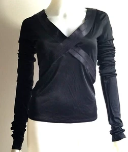 TOP DE CUELLO EN V BONDAGE ALEJANDRO DELL'ACQUA MANGA LARGA TALLA 40 - Imagen 1 de 8