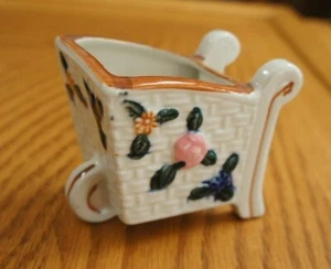 Vintage NASCO TRINKET CANDY SUGAR CART hand painted JAPAN - Picture 1 of 6