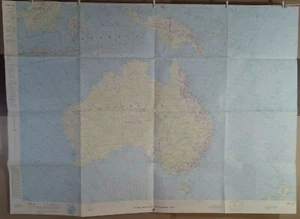 1978 AUSTRALIA / INDONESIA MAP - DMA Global Navigation Chart (GNC 14) 41"x57" - Picture 1 of 11