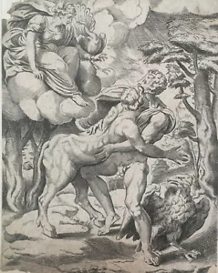 Gravur 16. Jh. Cornelis Bos Flämische Schule Ets Radierung 16. Renaissance - Bild 1 von 5