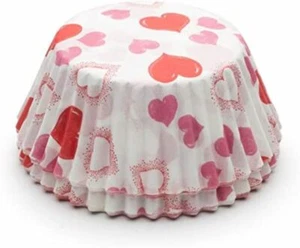 Fox Run Heart Disposable Bake Cups Heart Design, 3 x 3 x 1 inches - Picture 1 of 2