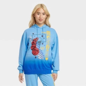 Women's NBA Warriors Oversized Graphic Hoodie - Blue Size MEDIUM - Picture 1 of 2
