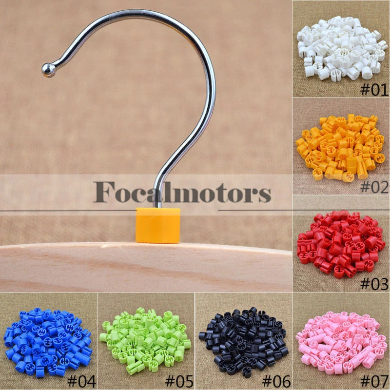 Marcadores de tamaño de percha a presión de plástico tamaños de ropa cubos de rosquillas 100 piezas nuevos Foto 1 de 1