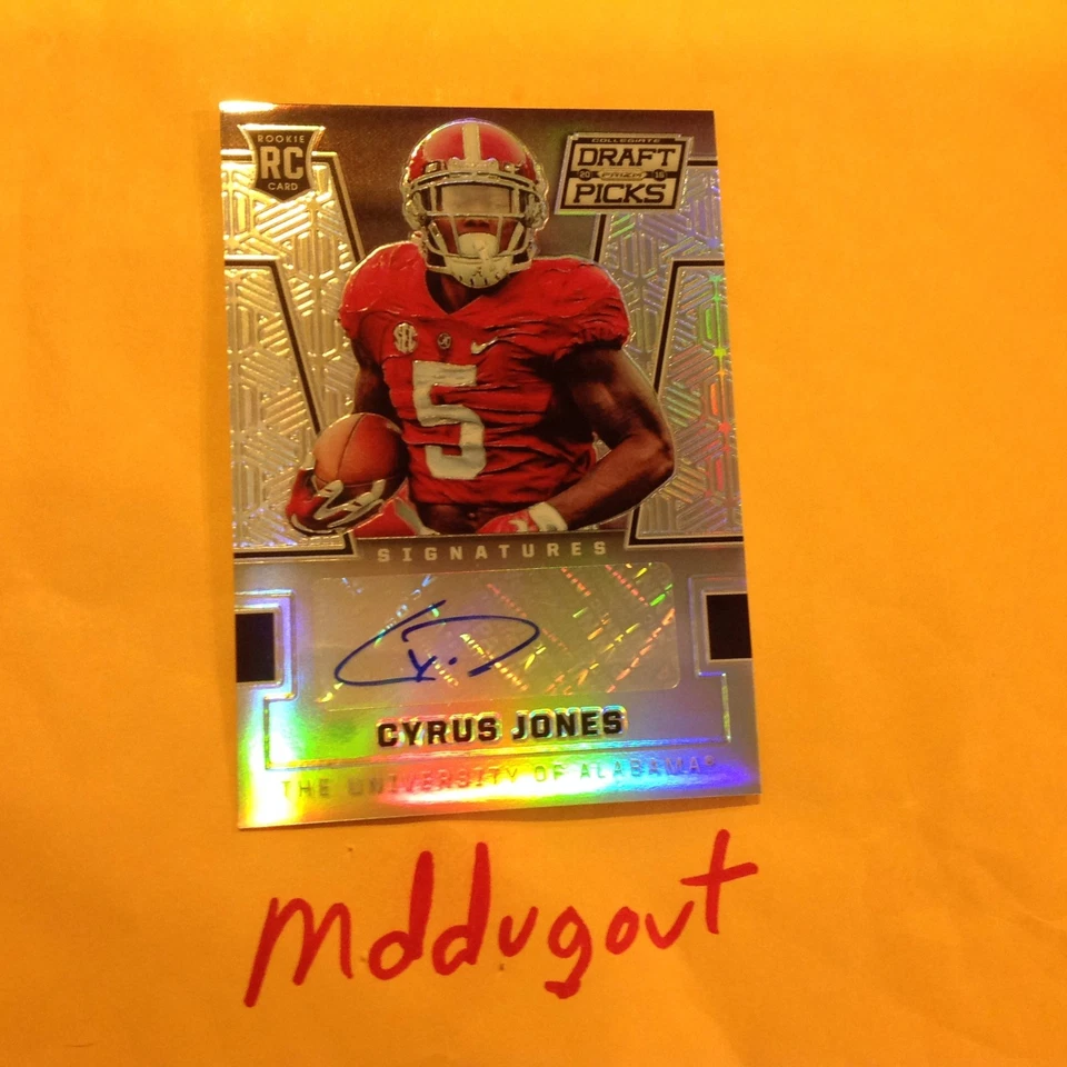 CYRUS JONES #259 ALABAMA / PATRIOTS RC Auto 2016 Panini PRIZM DRAFT PICKS Ref - Image 1 of 1