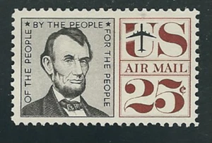Scott # C-59...25 Cent.. Lincoln... Air Mail.. 4 Stamps  - Picture 1 of 1