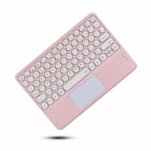 Circular button Rechargeable mute With touchpad Wireless Bluetooth keyboard mini - Picture 1 of 15