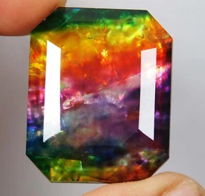 53,00 ct natürlicher Ammolith Smaragd Opal - wie Bio Doublet seltene lose Edelsteine - Bild 1 von 4