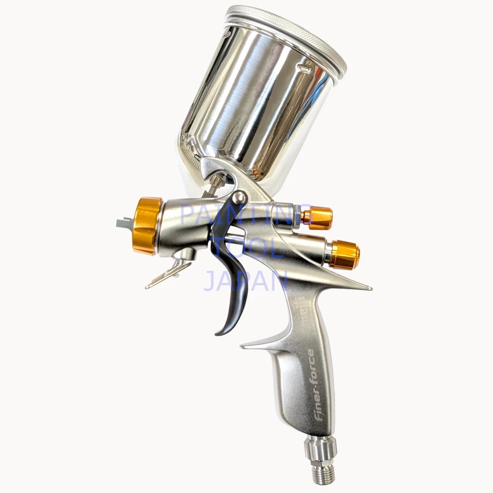 Meiji FINER FORCE R 1.4mm Side cup Spray Gun for Base color Metallic with cup - Image 1 of 4