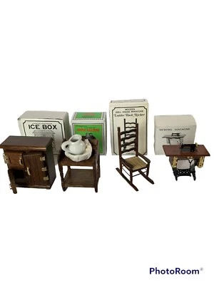 Vintage Chadwick-Miller Doll House Miniature Lot of 4, In Boxes 1:12 Scale NIB - Image 1 of 4