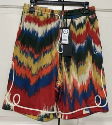NWT Akoo size S red blue yellow Palisades pull on Shorts mens $110 - Image 1 of 4