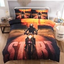 Motorcy Duvet Quilt Cover Set Twin Full Queen King Size Bedding Pillowcases 3D