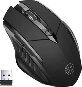 Wireless Mouse Rechargeable Inphic Ergonomic Silent Click USB 2.4G Cordless - Picture 1 of 7