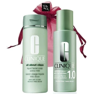 Clinique Dry Skin All About Clean Liquid Facial Soap & Clarifying Lotion 1.0 - Picture 1 of 12
