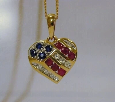 Round Cut Simulated Pink Ruby Women's Heart Fancy Pendant 14k Yellow Gold Plated - Image 1 of 4
