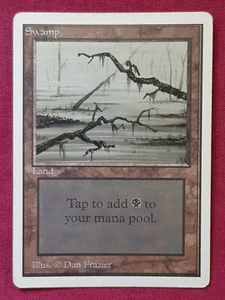 Magic The Gathering UNLIMITED SWAMP A land card MTG UNL - Picture 1 of 2