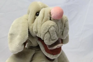 Wrinkles Boy Dog Hand Puppet Ganz Large 16" 1981 Plush Blood Hound Ex Condition! - Bild 1 von 10