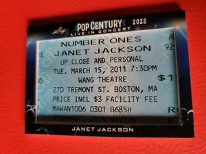 JANET JACKSON #1'S LIVE IN CONCERT CERTIFIED CONCERT TICKET CARD POP CENTURY - Picture 1 of 2