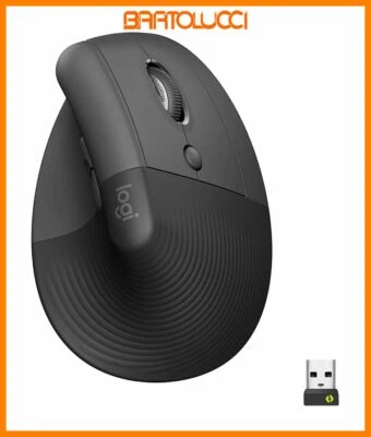 Logitech Lift Mouse Ergonomico Verticale Bluetooth o Logi Bolt USB 4 Tasti - Immagine 1 di 4