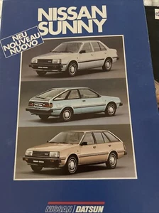 The Nissan Sunny Car Sales Info Brochure 1982 From Switzerland - Picture 1 of 4