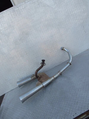 1981 81 YAMAHA XV750J XV 750J 750 VIRAGO EXHAUST MUFFLER PIPES SYSTEM - Изображение 1 из 4