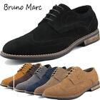 BRUNO MARC Mens Oxford Shoes Lace Up Classic Casual Wingtip Suede Leather Shoes