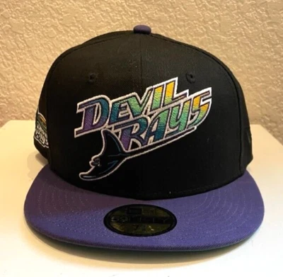Gorra ajustada Tampa Bay Devil Rays New Era 9FIFTY Cooperstown 2 tonos talla 7 1/8 Foto 1 de 4