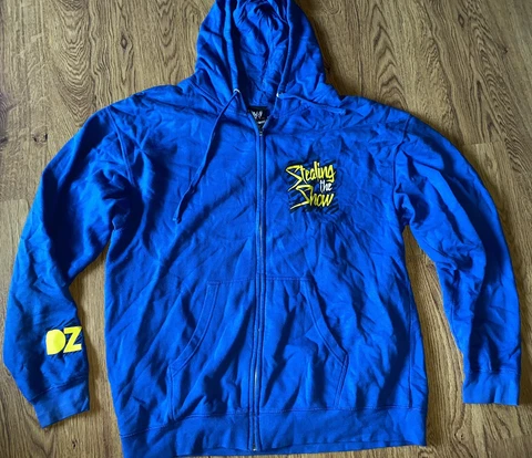 Vintage WWE Authentic Dolph Ziggler Full Zip Hoodie Sweatshirt 2XL Cover